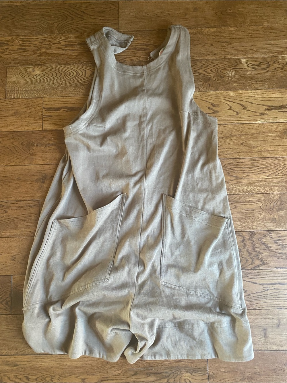 FP beach free people like new  Neutral Beige dark Sleeveless Pocket romper S
